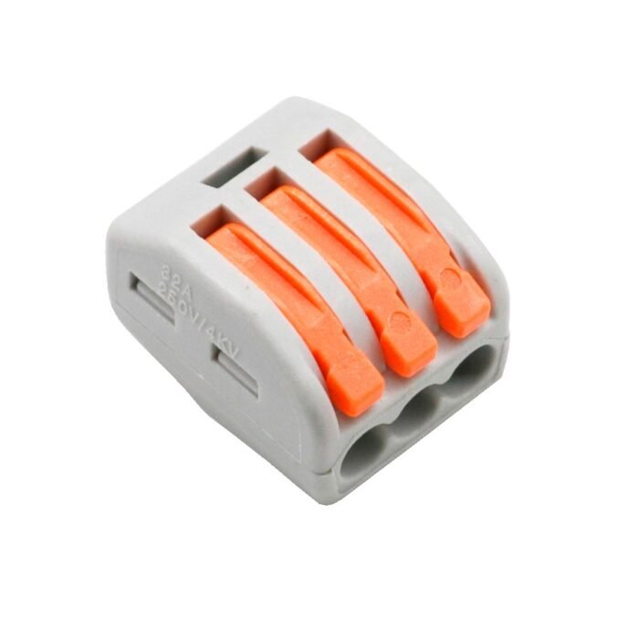 Safire - Conector de Cable - 1 Entrada y 2 Salidas - Calibre del cable 28 ~ 12AWG - Sección 0.08 m²~ 4 mm² - 10 unidades