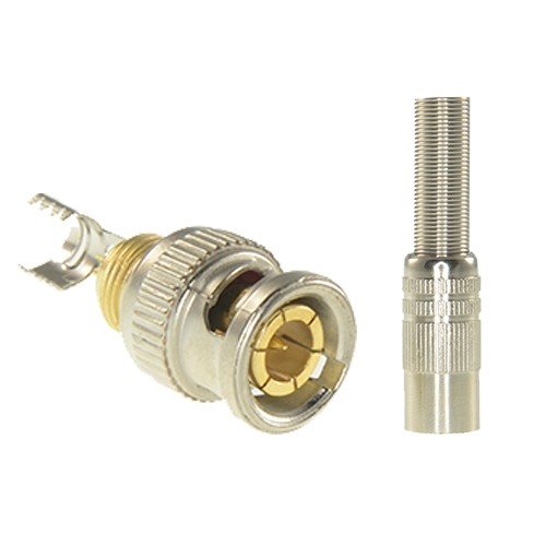 SAFIRE-Stecker - BNC zum Schweißen - Angepasst an RG59 - Inklusive Schrumpfschlauch - Schutzgehäuse - Optimale Verbindung
