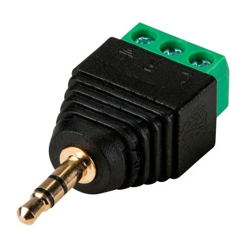SAFIRE-Stecker - Jack 3.5 mm Stereo - Ausgang + / von 2 Klemmen - 42 mm (L) - 18 mm (B) - 4 g