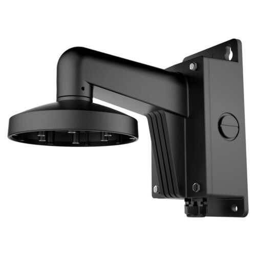 Wandhalterung - Anschlussbox - Geeignet für den Außenbereich - Kompatibel mit Hiwatch Hikvision - Kabelstift - Farbe Schwarz