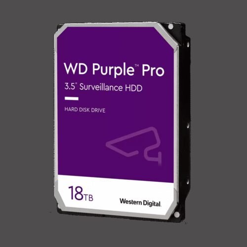 Western Digital Festplatte - Kapazität 18 TB - SATA-Schnittstelle 6 GB/s - Modell WD181PURP - Speziell für Videorekorder - Lose