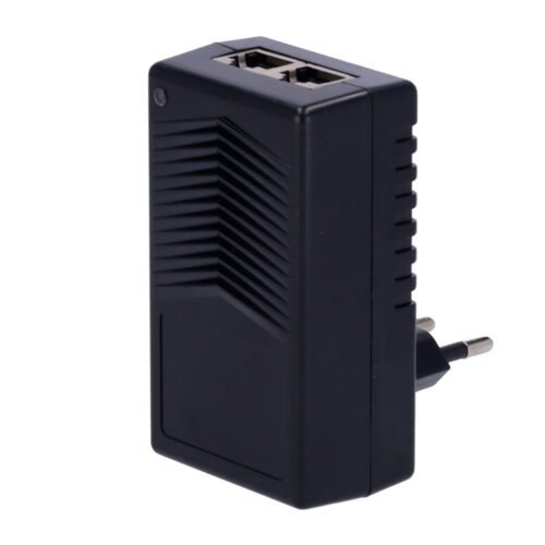 PoE-Injektor für Wand - Eingabe/Ausgabe RJ45 10/100 Mbps - Leistung 15 W - Maximale Entfernung 100 m - Geschwindigkeit 100M - St