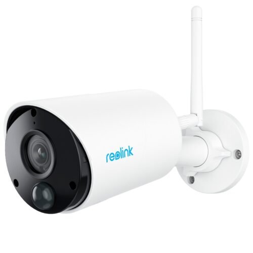 Reolink Batteriebetriebene WiFi-Kamera - 3MP (2304 x 1296) - IR 10 m / Sirene - PIR-Erkennung von Personen und Fahrzeugen - Zwei