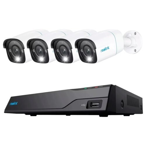 Reolink NVR PoE Kit + 4 PoE 5MP Kameras 2TB PoE [%VAR%] - 5MP (2880x1616) - Mensch/Tier/Fahrzeug-Erkennung - e-SATA - 2TB HDD -