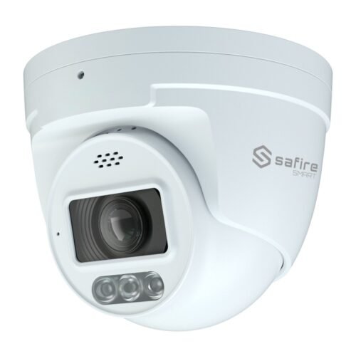 Safire Smart - IP-Turret-Kamera Reihe I1 mit aktiver Abschreckung - Auflösung 4 Megapixel (2566x1440) - Objektiv 2.8-12 mm | MIC