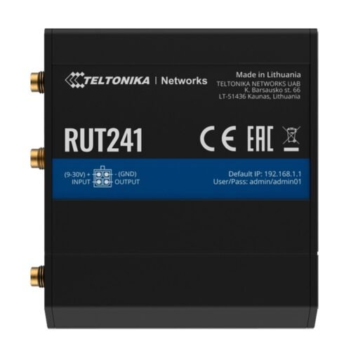 Teltonika Router 4G Industriell - 2 Ethernet-Anschlüsse RJ45 Fast Ethernet - 4G (LTE) Kategorie 4 bis zu 150Mbps - 1x Digitaler