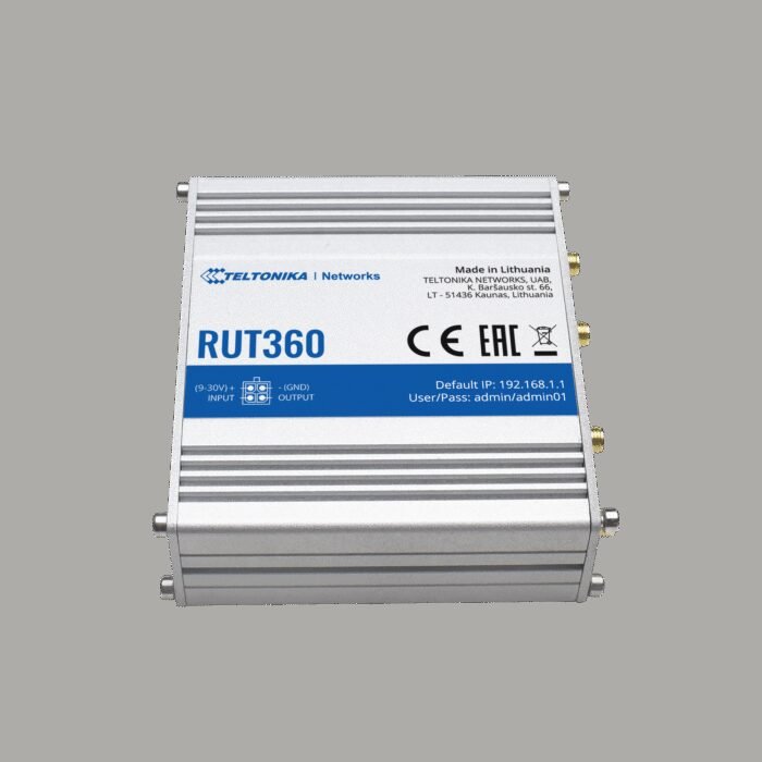 Teltonika Router 4G Industriell - 2 Ethernet-Anschlüsse RJ45 Fast Ethernet - 4G (LTE) Kategorie 6 bis zu 300Mbps - 2x Eingänge +