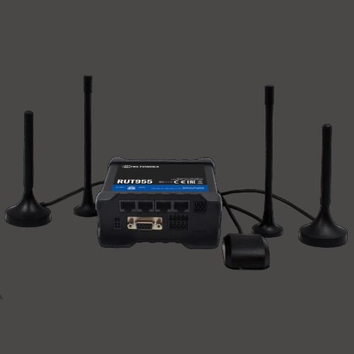 Teltonika Router 4G Industriell - 4 Ethernet-Anschlüsse RJ45 Fast Ethernet - Dual SIM 4G (LTE) Kategorie 4 bis zu 150Mbps - 3x E