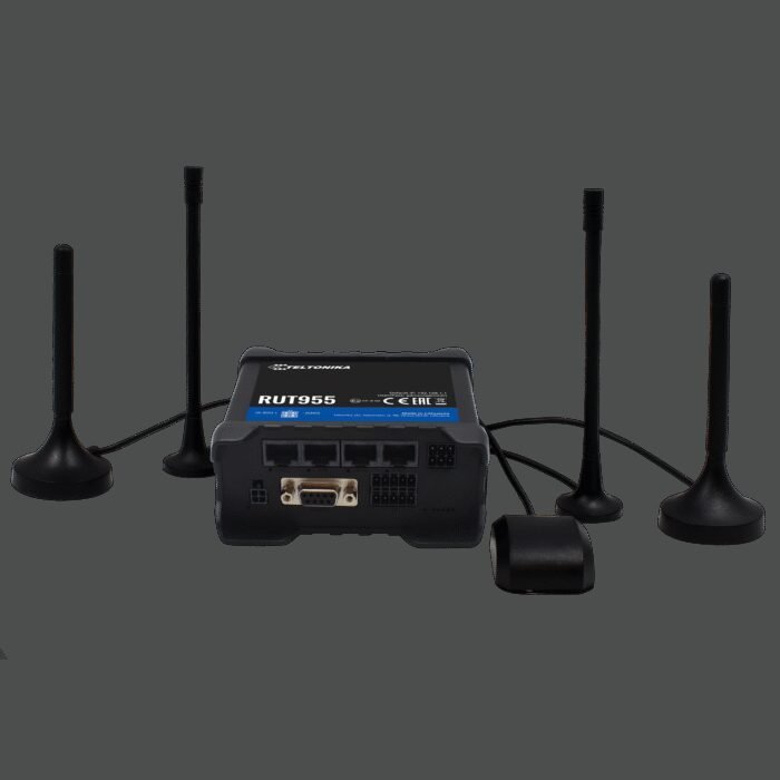 Teltonika Router 4G Industriell - 4 Ethernet-Anschlüsse RJ45 Fast Ethernet - Dual SIM 4G (LTE) Kategorie 4 bis zu 150Mbps - 3x E