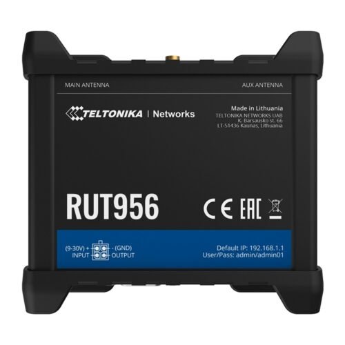 Teltonika Router 4G Industriell - 4 Ethernet-Anschlüsse RJ45 Fast Ethernet - Dual SIM 4G (LTE) Kategorie 4 bis zu 150Mbps - 3x E