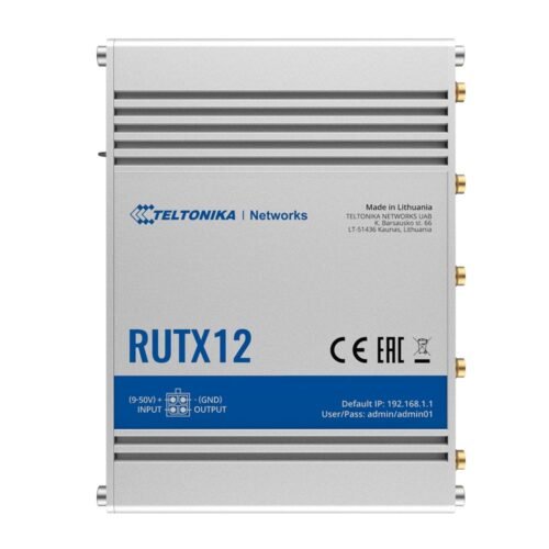 Teltonika Router 4G Industriell - Doppeltes Modem 4G Kat 6 Dual-SIM - WLAN 5 - Bluetooth LE 4.0 - GNSS-Positionierung - 5 Ethern
