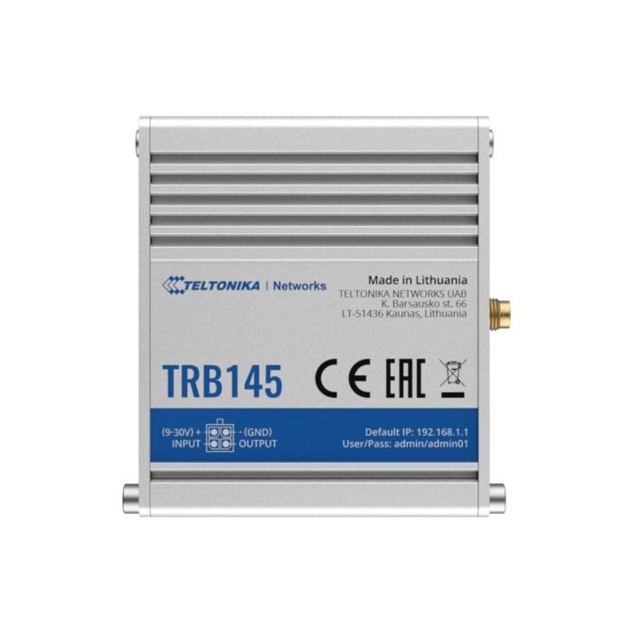 Teltonika Gateway 4G Industriell - 4G Kategorie 1 / 3G / 2G - Port RS485 - Micro-USB-Anschluss - Kompaktes Design