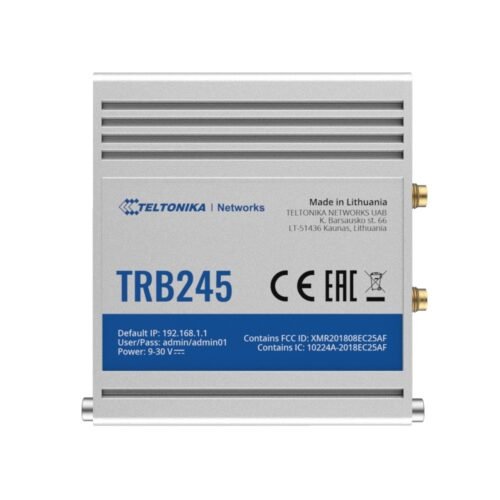 Teltonika Gateway 4G Industriell - 4G Kategorie 1 / 3G / 2G - Anschluss RJ45 10/100Mbps - Ports RS232 und RS485 - Micro-USB-Ansc