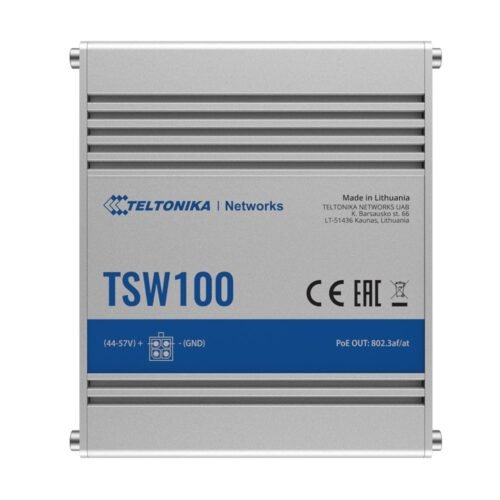 Industrie Teltonika PoE-Switch Nicht verwaltbar - 5 Ethernet Anschlüsse RJ45 Gigabit - 4 Ethernet PoE+ Anschlüsse 802.3af/at - B