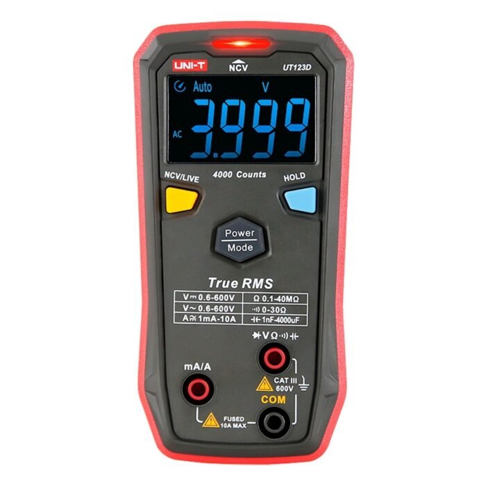 Taschen-Digitalmultimeter - DC und AC Spannungsmessung bis zu 600V - DC- und AC-Strommessung bis zu 10A - Widerstands- und Kapaz