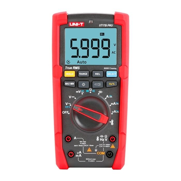 Echtes RMS-Digitalmultimeter - DC und AC Spannungsmessung bis zu 1000V - DC- und AC-Strommessung bis zu 10A - Widerstands- und K