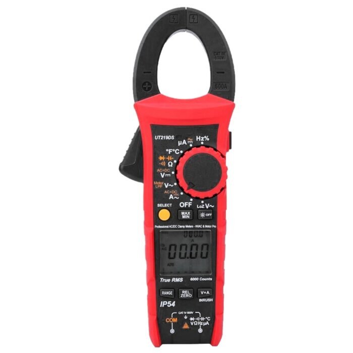 Stromzange - DC-Messung bis zu 1000V und 600A - AC-Messung bis zu 1000V und 600A - Widerstand/Kapazität/Frequenz/Temperatur - Au