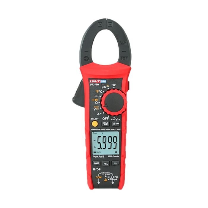 Stromzange - DC-Messung bis zu 1000V - AC-Messung bis zu 1000V und 600A - Widerstand/Kapazität/Frequenz/Temperatur - Auto-Bereic