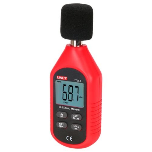 Schallpegelmesser - Erfasst Geräusche bis zu 130 dB mit schneller Reaktion - Hintergrundbeleuchtetes LCD-Display - Ergonomisches