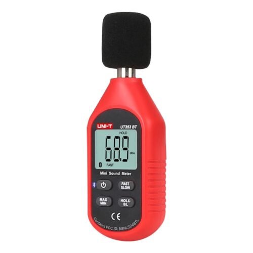 Schallpegelmesser - Erfasst Geräusche bis zu 130 dB mit schneller Reaktion - Hintergrundbeleuchtetes LCD-Display - Bluetooth- un