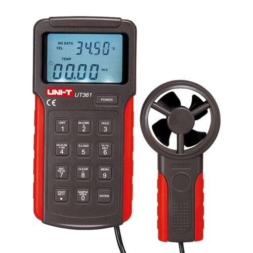 Split-Anemometer - Hochpräziser Windgeschwindigkeitssensor - Temperatursensor - Automatische Abschaltung | Speicher - Höchst- un