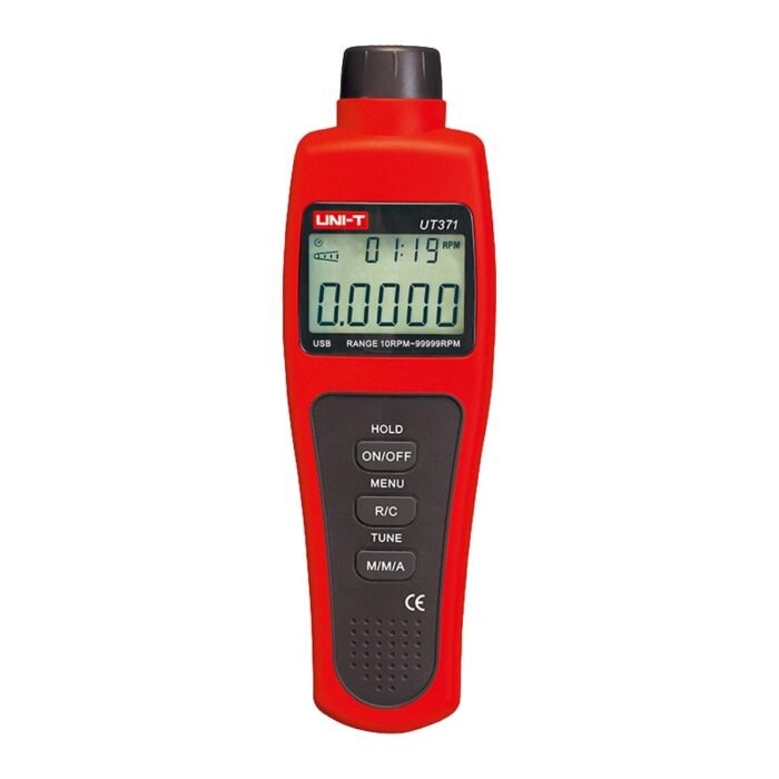 Handlicher digitaler Tachometer - Bis zu 99999 U/min - Hintergrundbeleuchtete LCD-Display der 100000 Zählungen - Höchst-