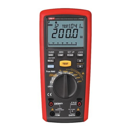 Isolationswiderstandsmessgerät - AC- und DC-Multimeter für Spannungen bis zu 600V - Bereiche 50/100/250V/500V/1000V - Misst Wide