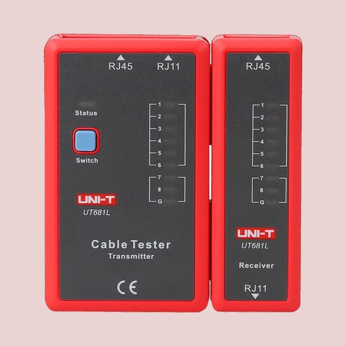 Kabel-Tester - Kabelstatusprüfung RJ45/RJ11 - Testen im schnellen und langsamen Modus - Automatische Abschaltung