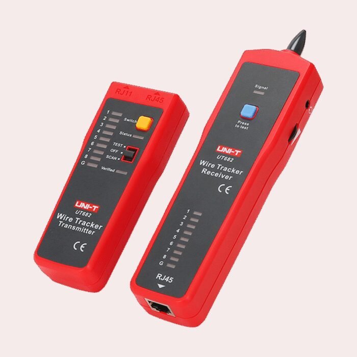 Kabel-Tester - Kabelstatusprüfung RJ45/RJ11 - Signalstärke-Anzeigelampe - Lokalisierung von Kabelbrüchen und Live-Tracking - Aut