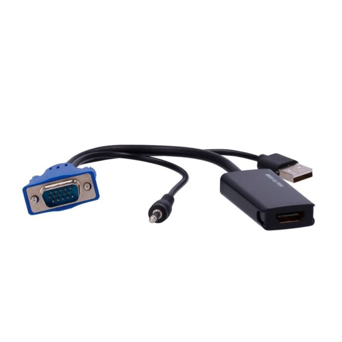 VGA+Audio Adapter zu HDMI - Konvertiert einen VGA+Audioausgang in HDMI - Auflösung 1080p/720p - VGA+Audioeingang - HDMI-Ausgang