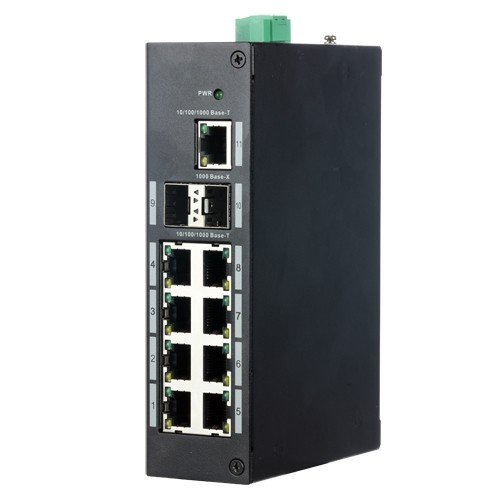 Industrieschalter X-Security - 9 ports RJ45 + 2 Uplink port (SFP) - Geschwindigkeit 10/100/1000 Mbps - Energiesparende Technolog