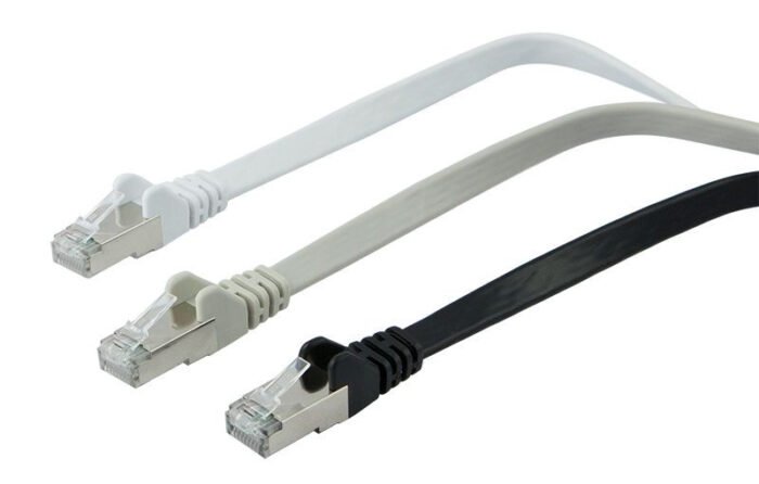 Patchkabel RJ45, CAT6A 500Mhz, 0.25m, schwarz, U/FTP, flach, AWG30, Synergy 21 - Image 2