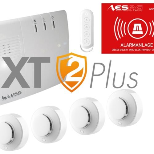 LUPUS XT2 PLUS Funk-Brandmeldeanlage m. Rauchmelder