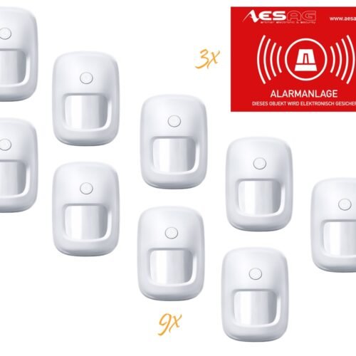 LUPUS - PIR Bewegungsmelder V2 9er SET