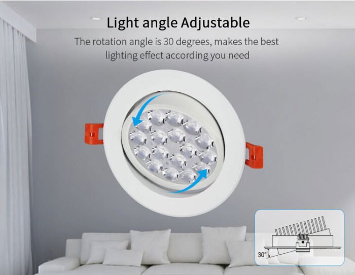 Synergy 21 LED Panel Rund 9W RGB-WW mit Funk und WLAN schwenkbar*Milight/Miboxer* - Image 2