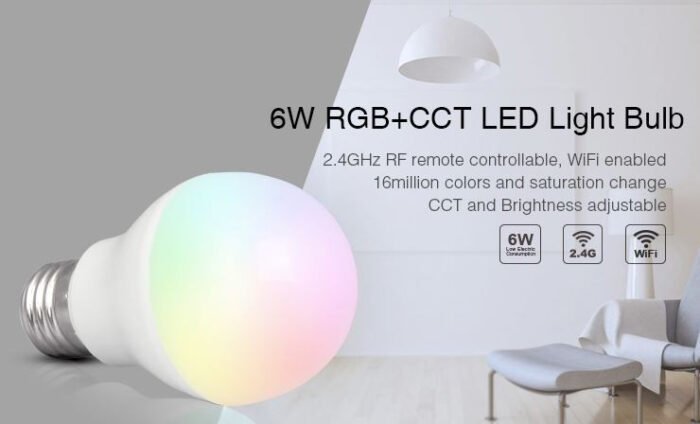 Synergy 21 LED Retrofit E27 6W RGB-WW Lampe mit Funk und WLAN *Milight/Miboxer* - Image 2