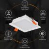 Synergy 21 LED Panel square 9W RGB-WW mit Funk und WLAN *Milight/Miboxer* - Image 2