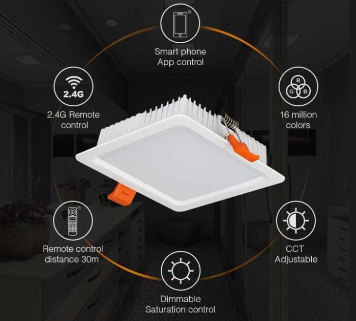 Synergy 21 LED Panel square 9W RGB-WW mit Funk und WLAN *Milight/Miboxer* - Image 2