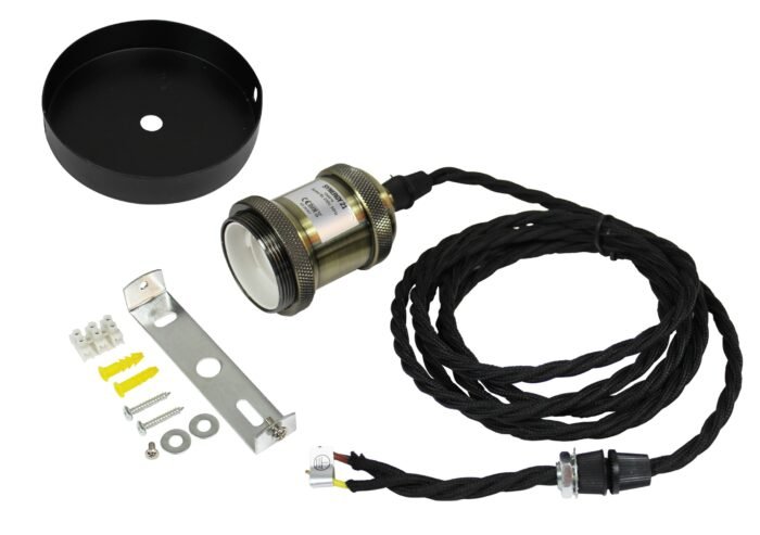 Synergy 21 E27 BIG-LED Fassung 1 Kupfer mit Textilkabel - Image 2
