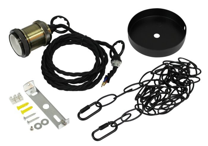 Synergy 21 E27 BIG-LED Fassung 2 Kupfer mit Kette - Image 2