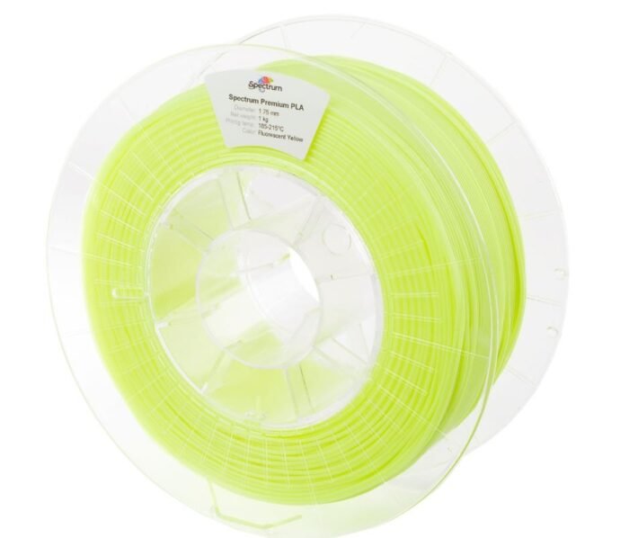 Spectrum 3D Filament / PLA Premium / 1,75mm / Fluorescent Yellow / Gelb Fluoreszierend / 1kg - Image 2