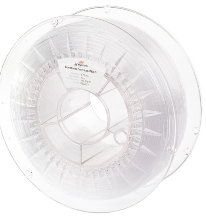 Spectrum 3D Filament / PET-G Premium / 1,75mm / Glassy / Durchsichtig Glasig / 1kg - Image 2