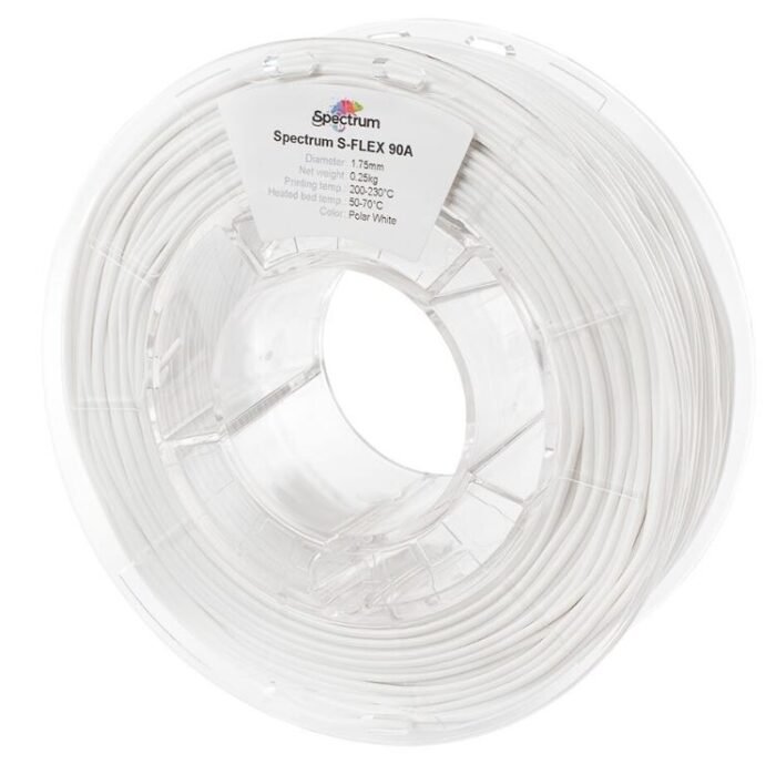 Spectrum 3D Filament / TPU S-Flex 90A / 1,75mm / Polar White / Weiß / 0,25kg - Image 2