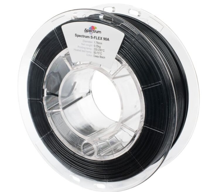 Spectrum 3D Filament / TPU S-Flex 90A / 1,75mm / Deep Black / Schwarz / 0,5kg - Image 2