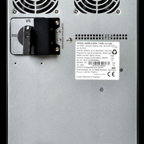 Effekta Online-USV, 6000VA, 12min bei cos phi 0,7 , 1/1-phasig, Tower, Adira,