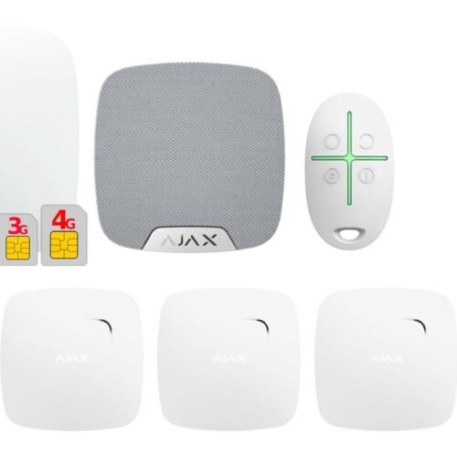AJAX HUB 2 PLUS - Funk Alarmanlage SET 4,  Weiss