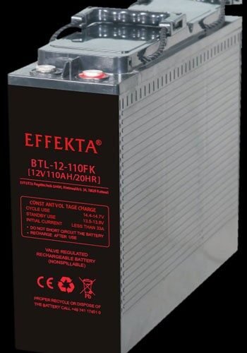 Effekta zbh. Akku 12V/120Ah, 10-Jahresbatterien, M8 Schraubanschluss, Kontaktfläche Ø 16 mm (F12)