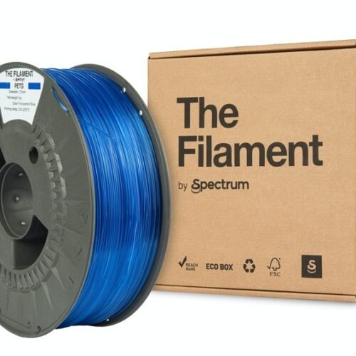 The Filament · PETG · TRANSPARENT BLUE · 1.75mm · 1kg