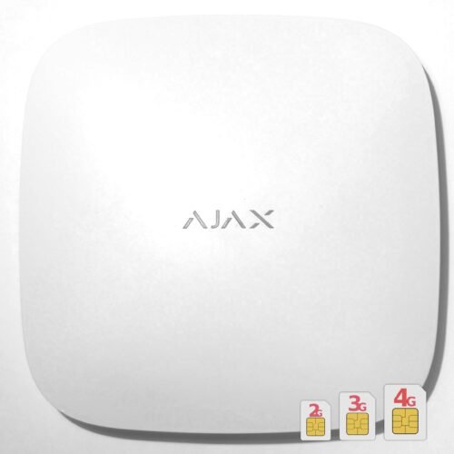 AJAX HUB 2 LTE - Funk-Alarmzentrale, 2x 4G, LAN, Weiss