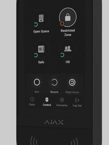 AJAX | Funk Bedienteil mit Touchscreen, RFID, Schwarz